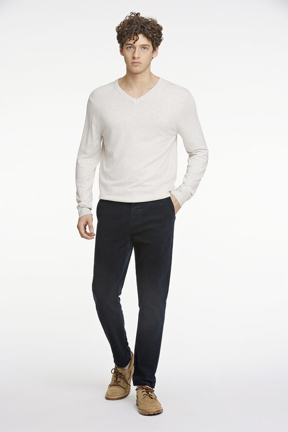 Lindbergh Cropped corduroy pants Blå