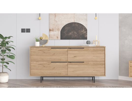 CONCEPT1 - Bahut On3s noyer 160 x 44,5 x 74,3cm