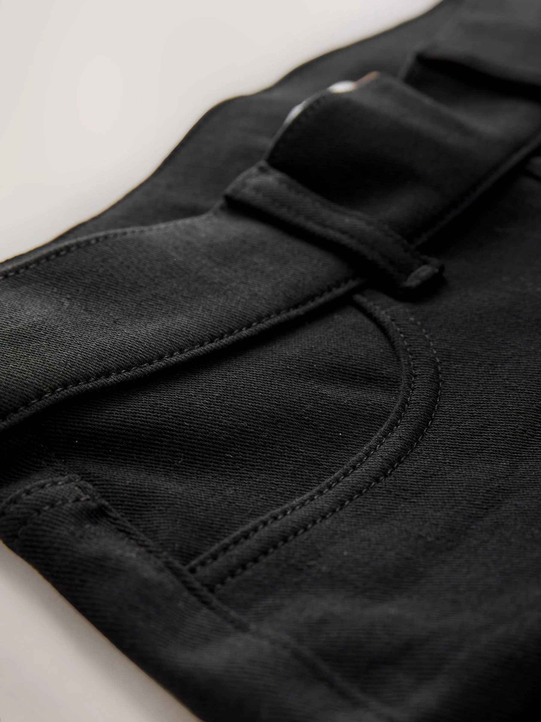 Zwart - Check Jersey Bootcut Leggings