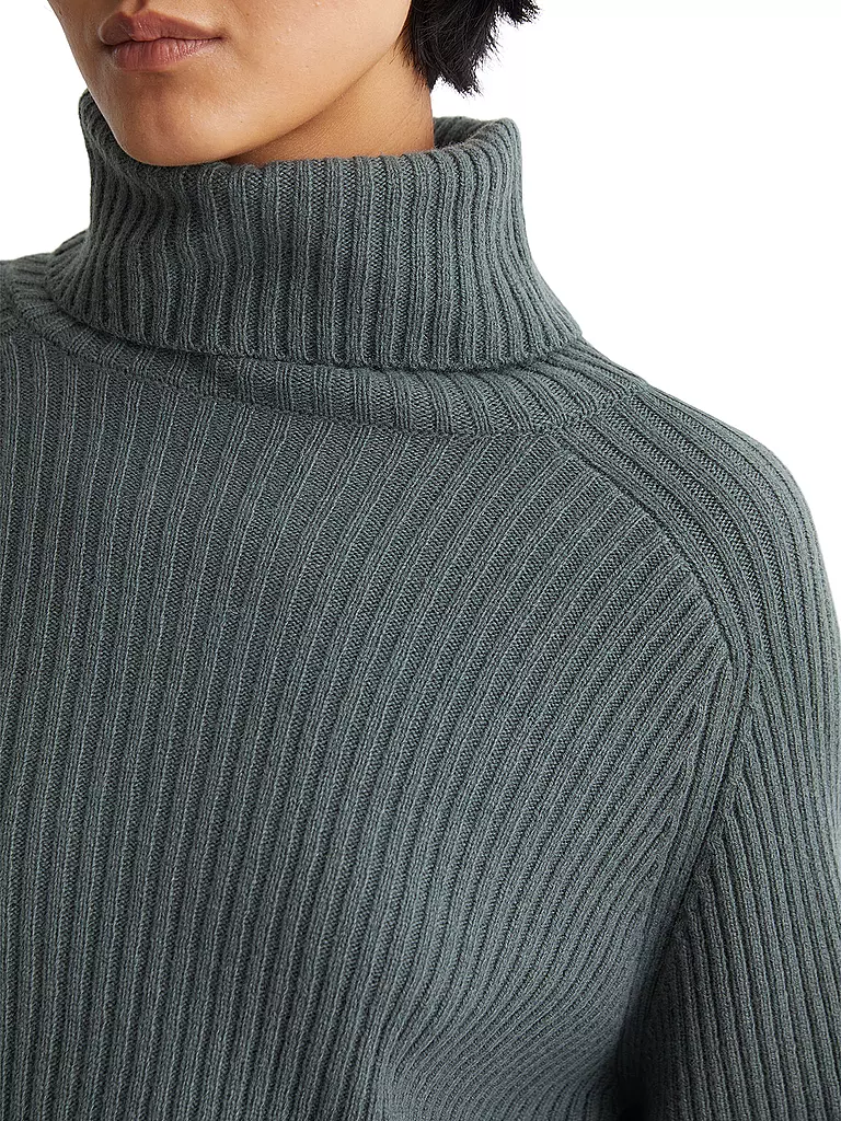 MARC O'POLO Rollkragenpullover dunkelgrün
