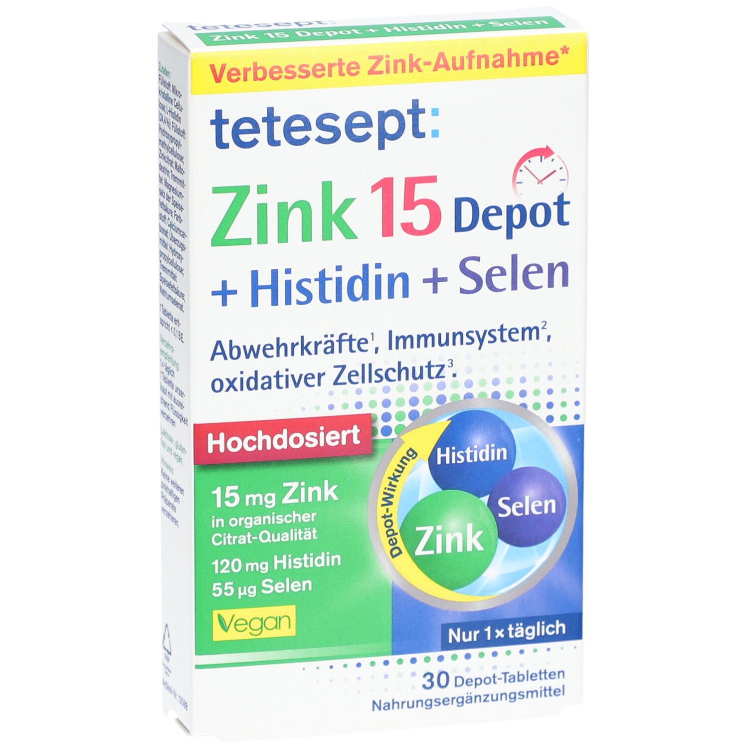 tetesept® Zink 15 Depot + Histidin + Selen