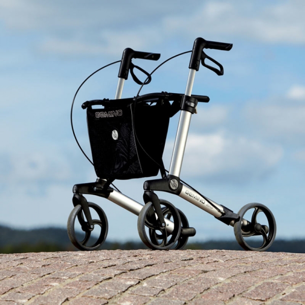 SUNRISE Leichtgewicht Rollator Gemino<br>1 Stück, silber 30