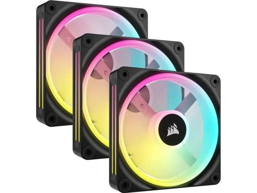 CORSAIR | iCUE LINK QX120 RGB - Indsats med blæser - 120 mm - sort (pakke med 3)