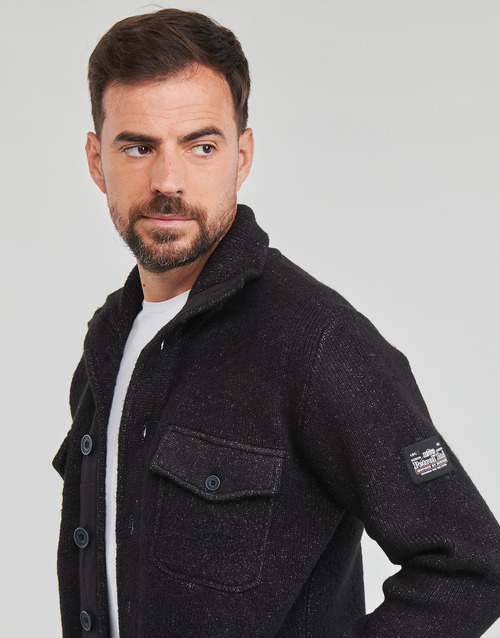 Petrol Industries - MEN KNITWEAR COLLAR CARDIGAN - Noir