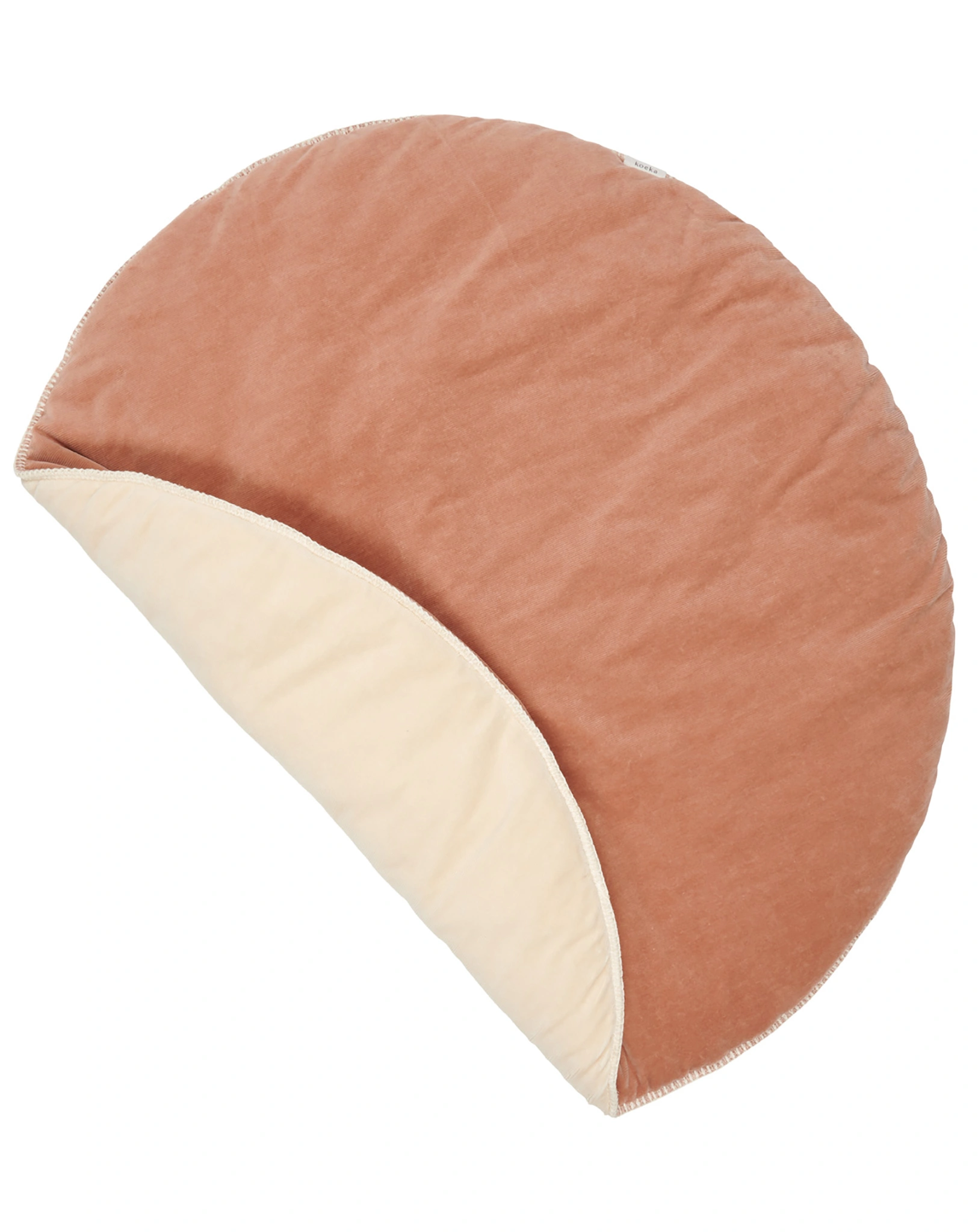 Runde Krabbeldecke ODDI (Ø 90) in soft earth/wam white