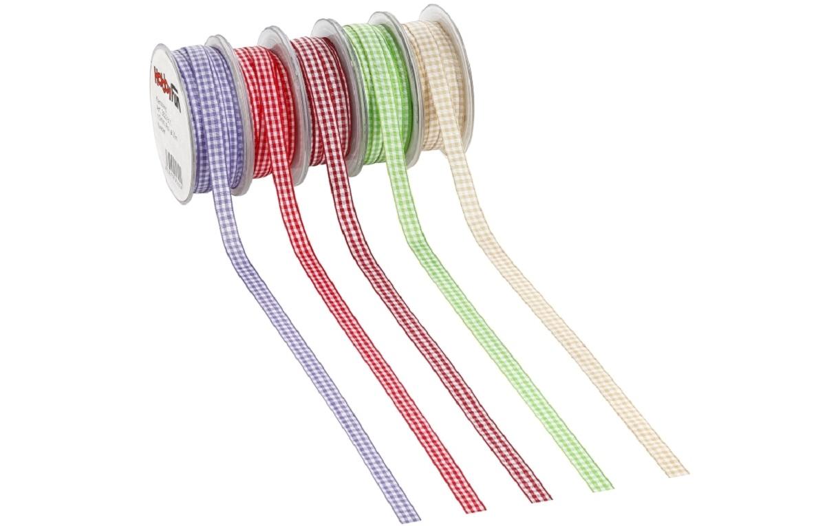 Textilband Karoband HellgrünKaroband 6 mm x 20 m, Hellgrün