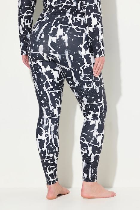 Funktionsleggings, bedruckt, schnelltrocknend, recycelt
