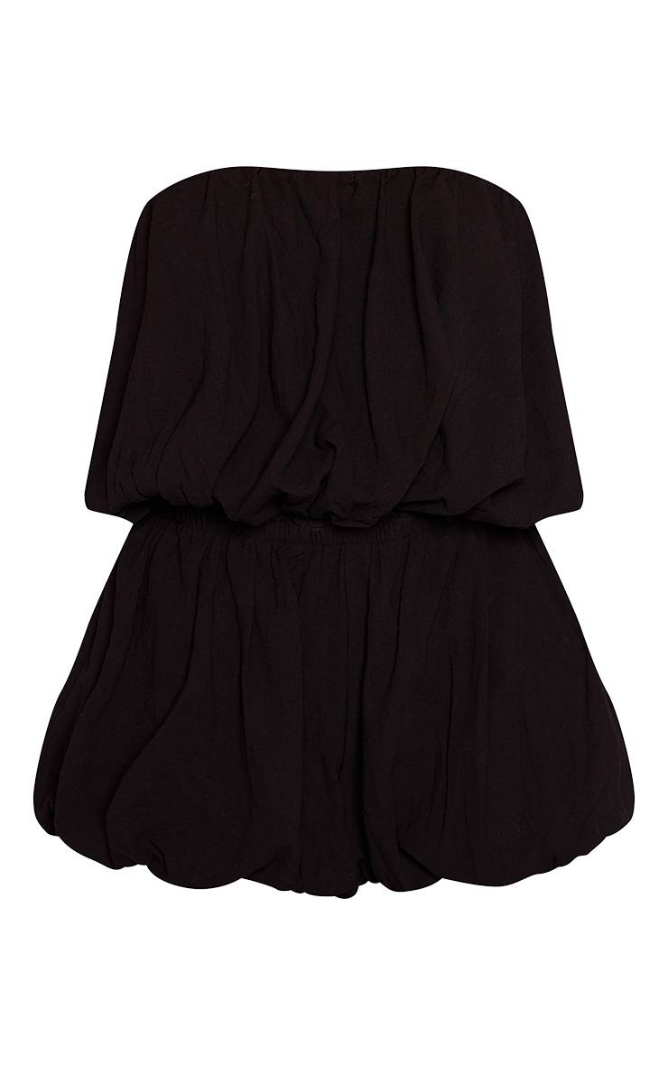 Noir Combi-short Bandeau À Détail Bouffant