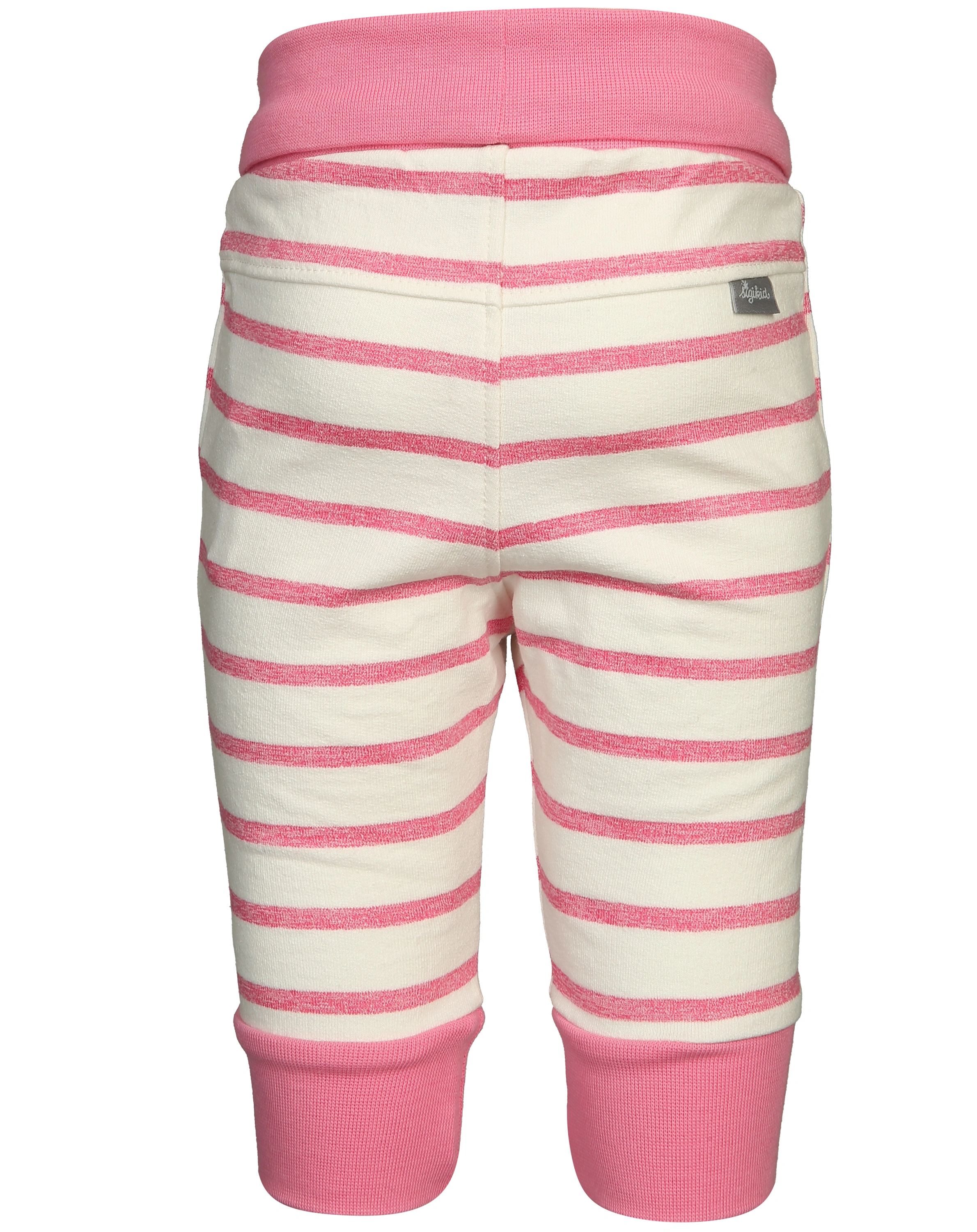 Sweathose WILD gestreift in rosa/weiß