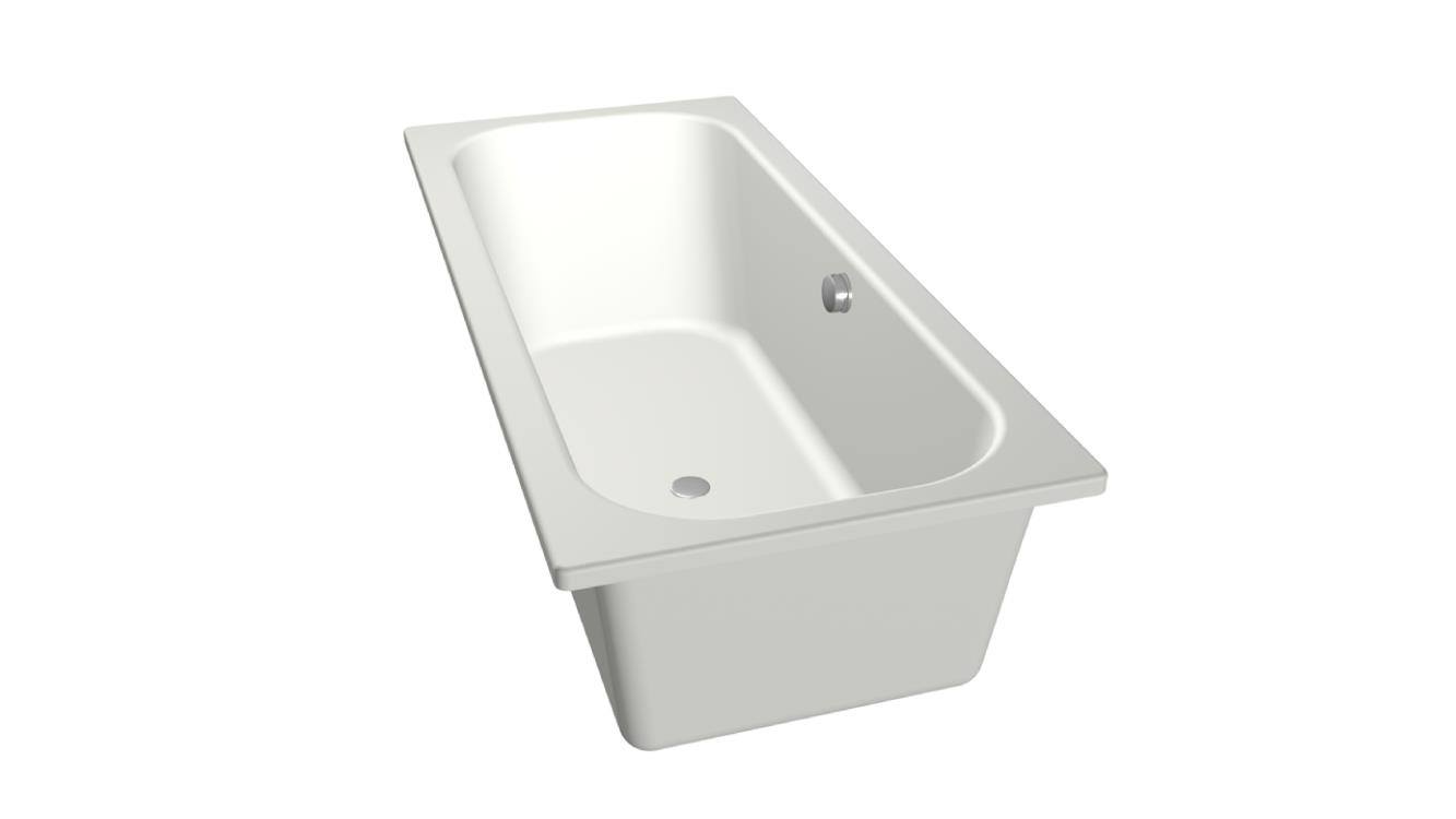 Xenz Aruba ligbad acryl 180x80x45cm links wit mat