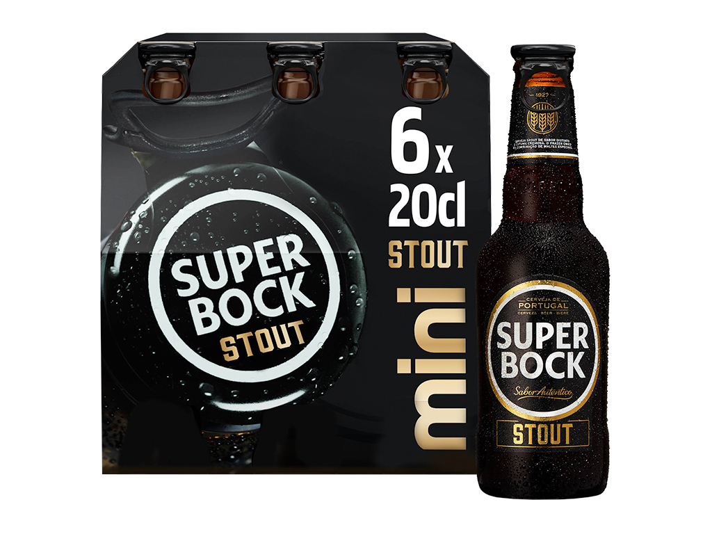 CERVEJA SUPER BOCK STOUT PRETA 6X0.20L