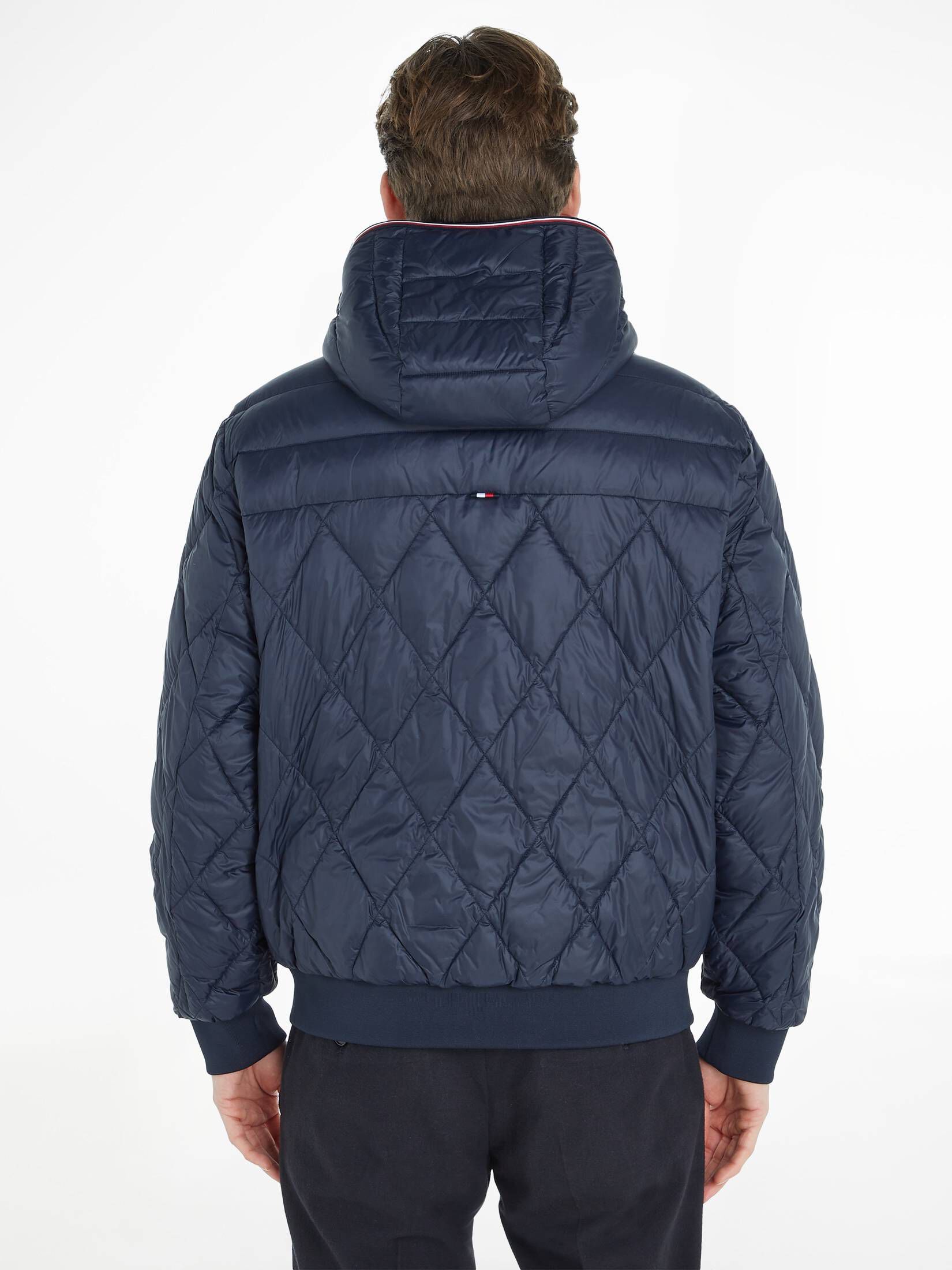 Tommy Hilfiger| Herren Kapuzenjacke MIX QUILT RECYCLED HOODED JACKET