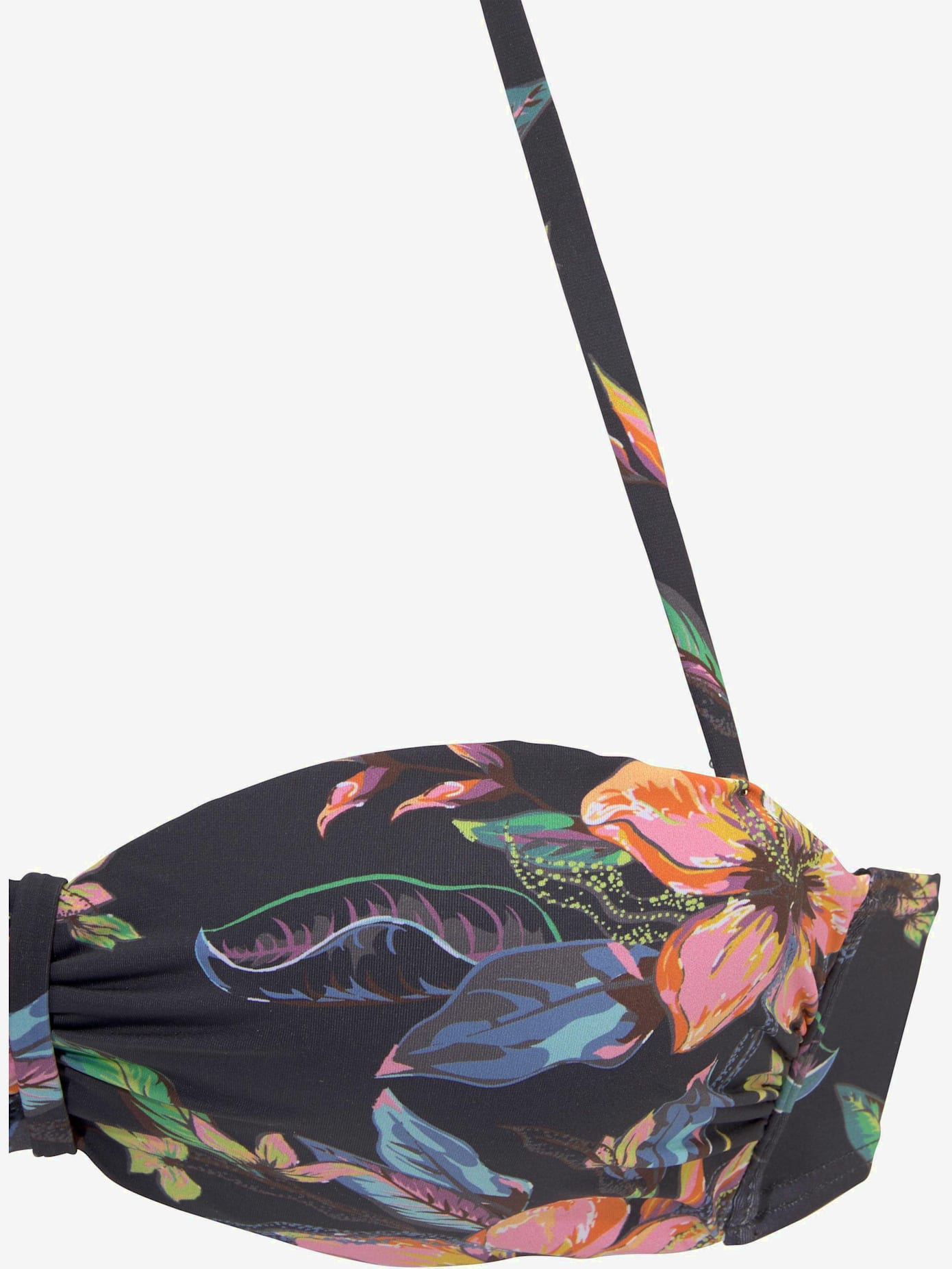 Haut de bikini bandeau à armatures design floral