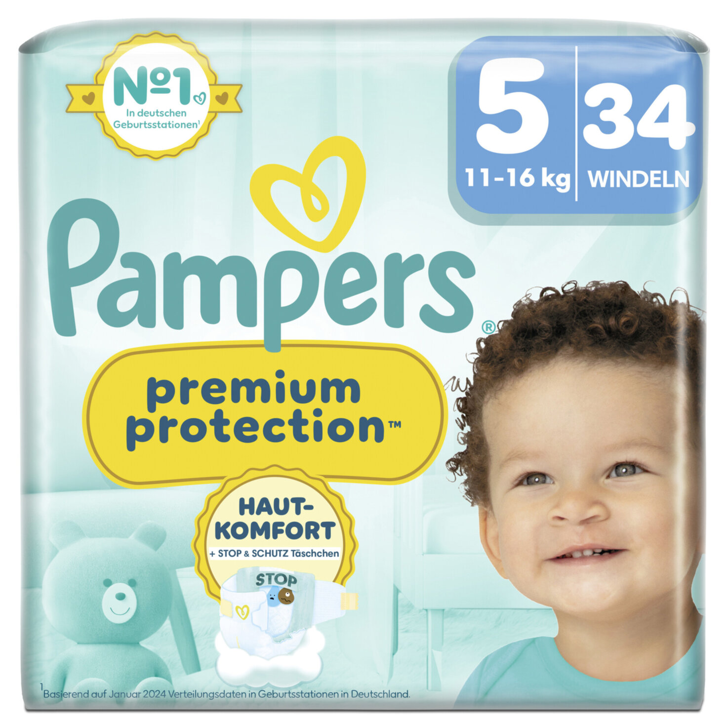 Pampers Premium Protection Gr.5 Junior 11-16kg 34 Windeln