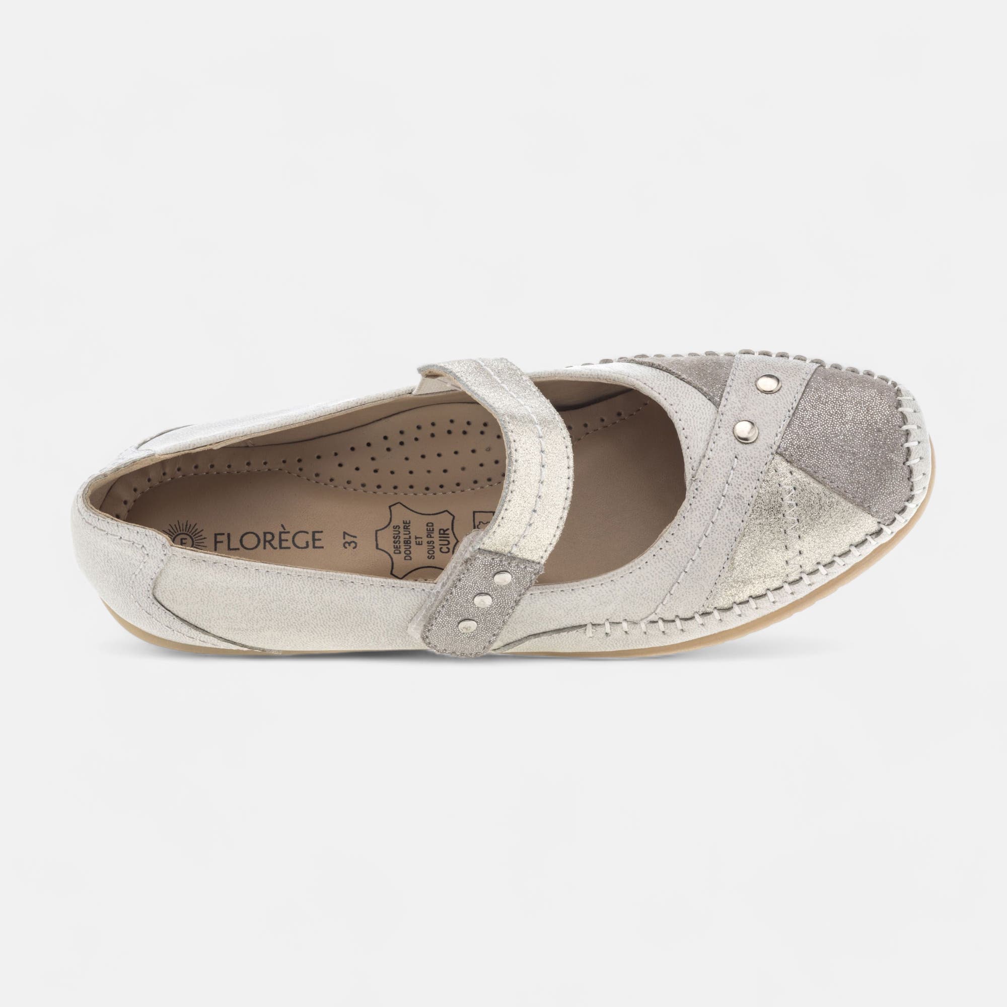 Escarpins pieds sensibles Femme en cuir blanc