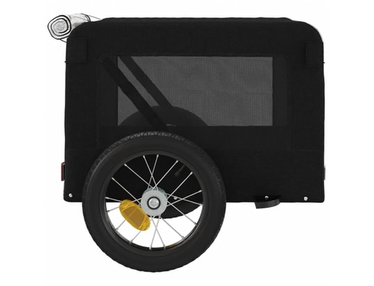 VIDAXL - Remorque de vélo pour chien noir tissu oxford et fer