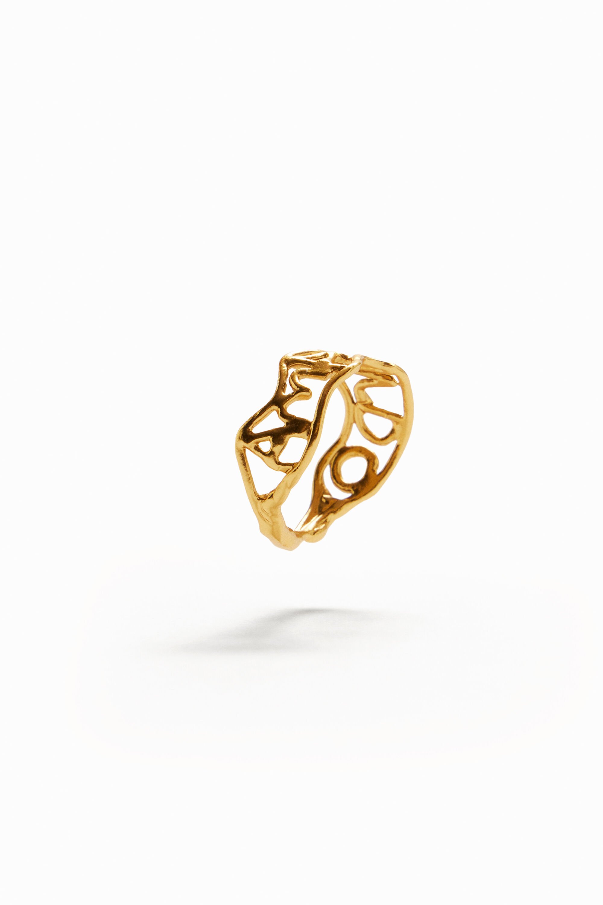 Bague message plaquée or Zalio