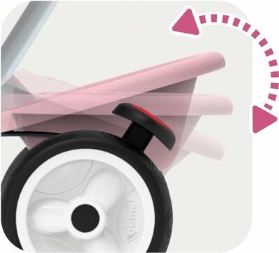 Smoby Trehjulssykkel Baby Balade Plus, Rosa