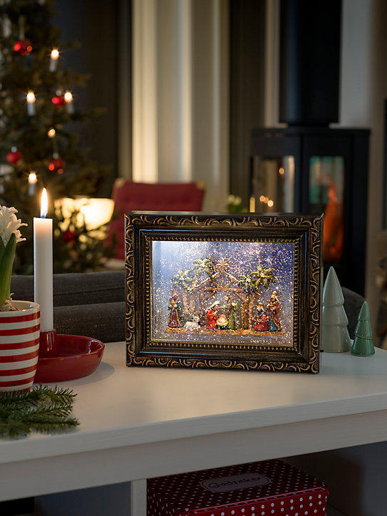 Cadre avec crèche à LED