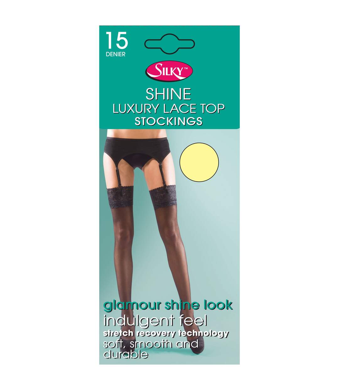 Silky Shine - Bas satinés pour porte-jarretelles (1 paire) - Femme (Crème) - UTLW257