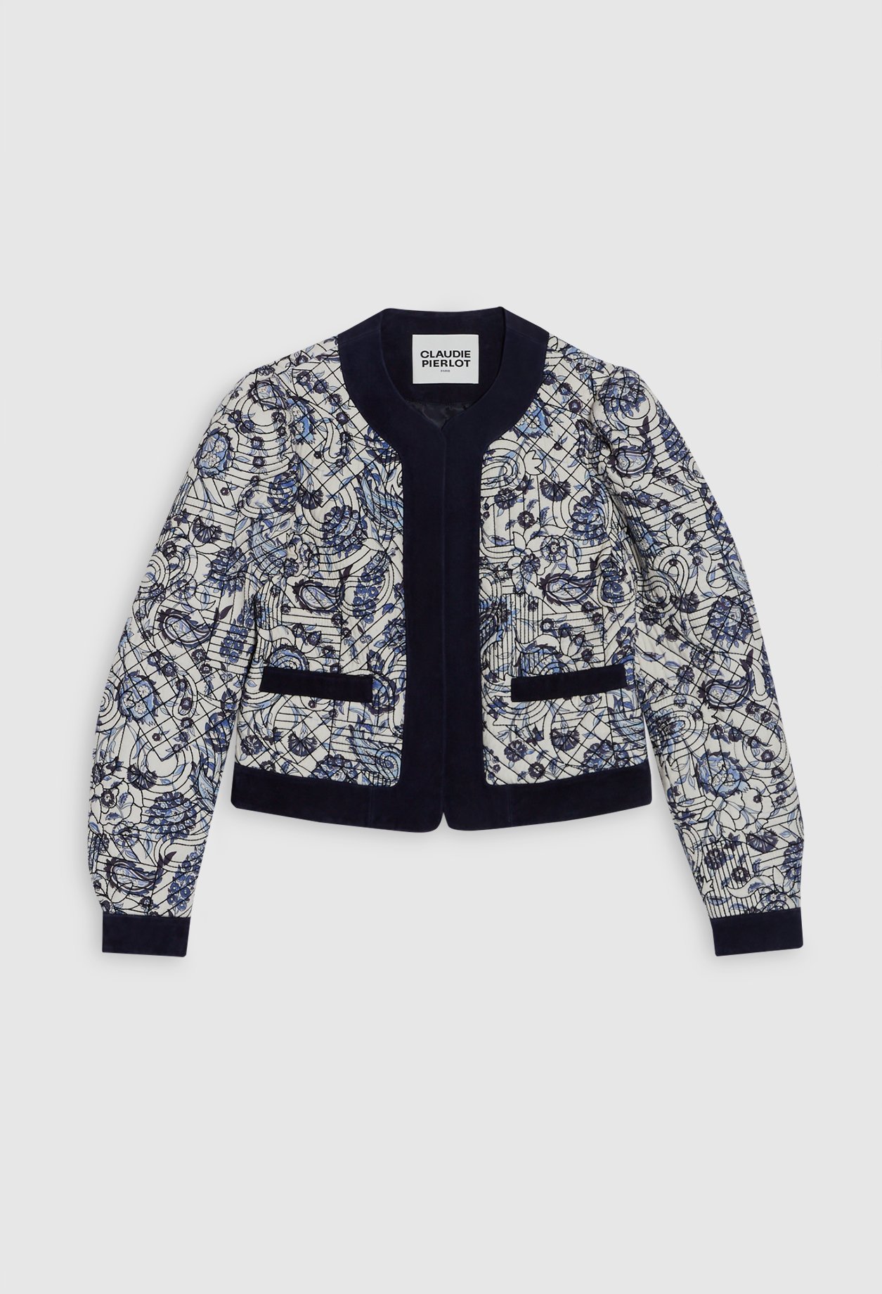 Blouson matelasse &agrave; motifs