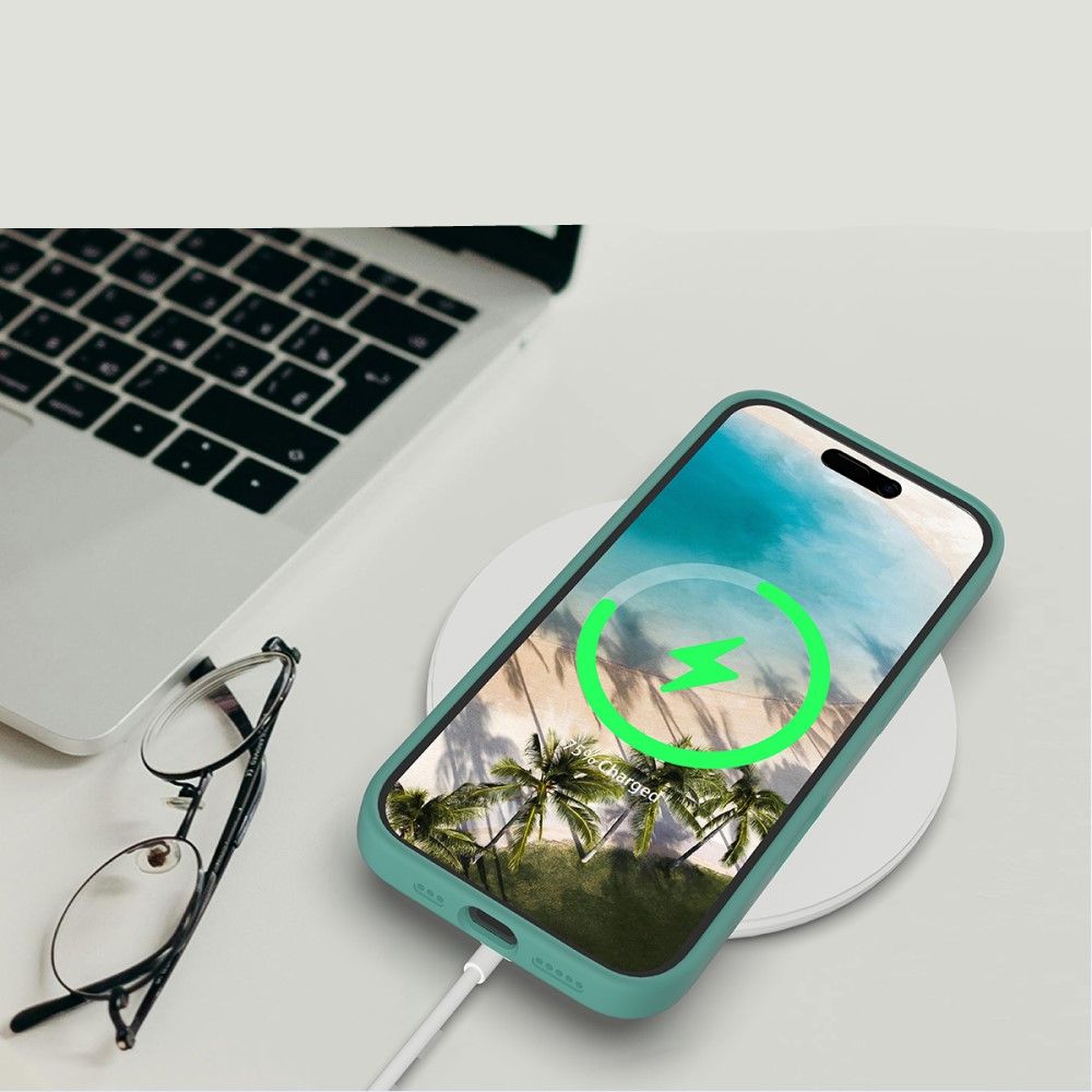 iPhone 16 Silikon Case Hülle - Grün