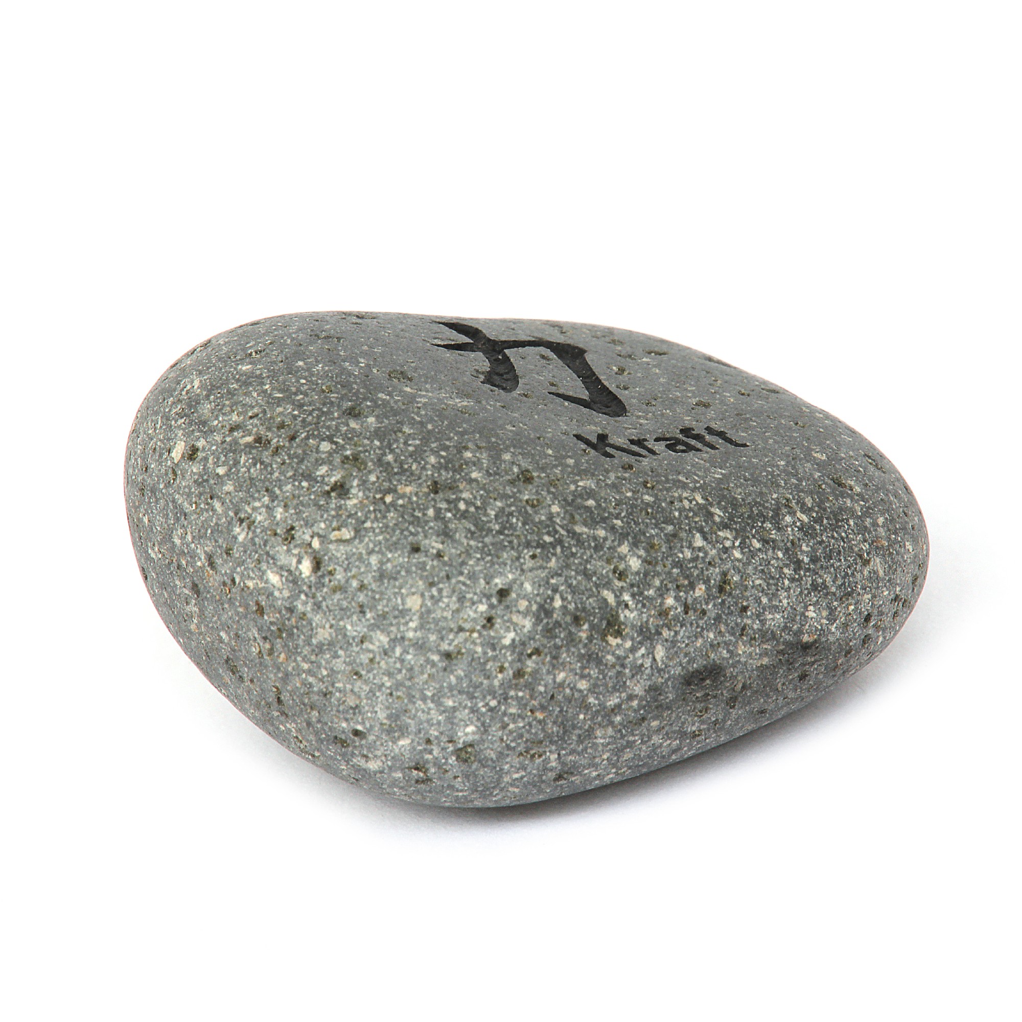 Flusskieselstein 'Kraft', grau, T 8 cm, B 8 cm von fischer's lagerhaus