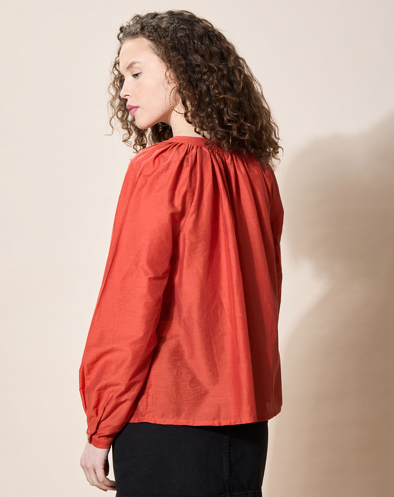 Louizon Blouse loose Olivera rouge
