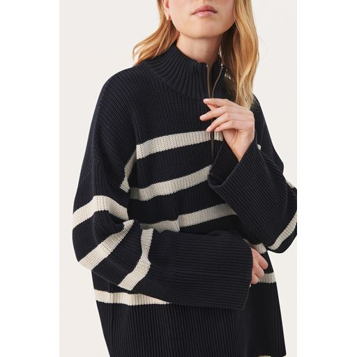 Part Two RajanaPW Striktrøje, Dark Navy Stripe, XL