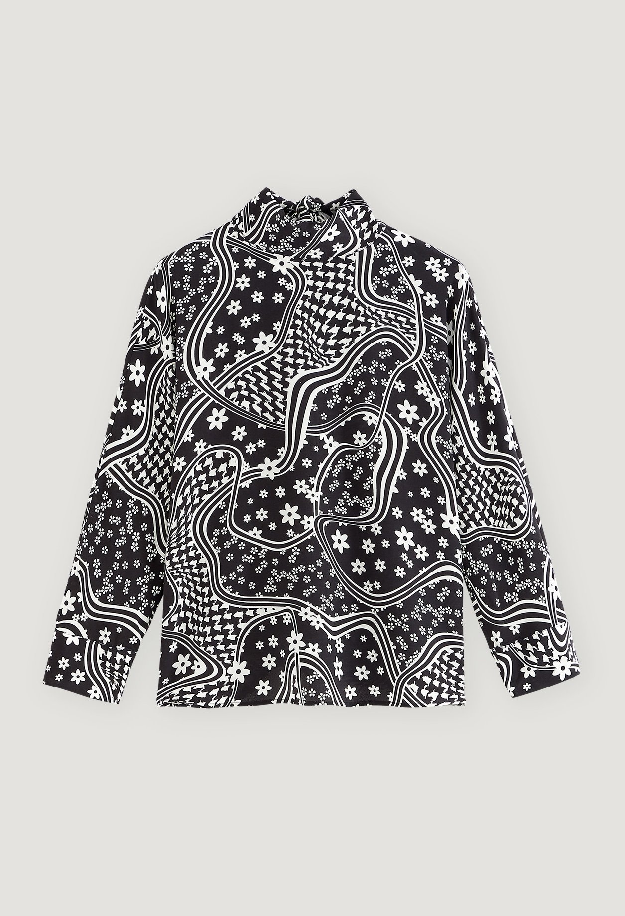 Blouse &agrave; col montant