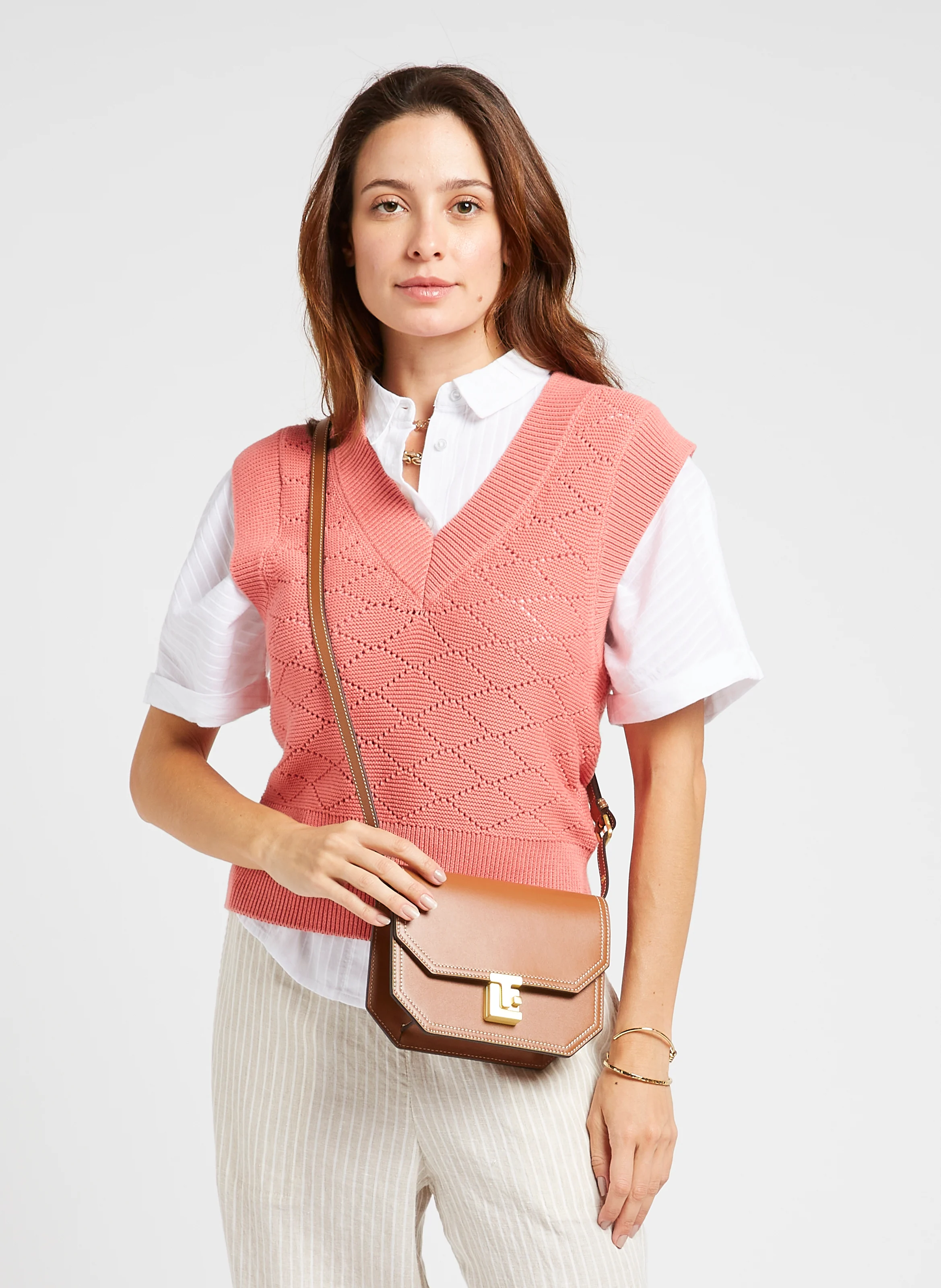 ROSE - Sac bandoulière en cuir | Marron