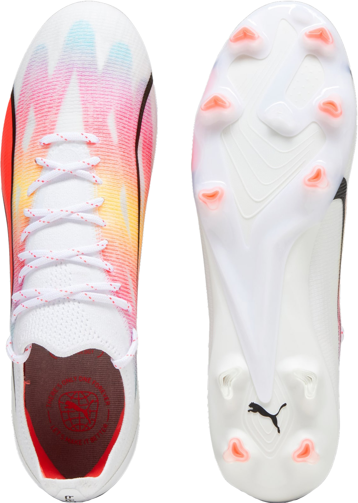 Ultra Ultimate FG/AG Herre PUMA White/PUMA Black/Fire Orchid