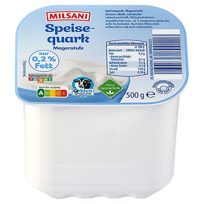 MILSANI Speisequark Magerstufe 500 g, 0,3 %