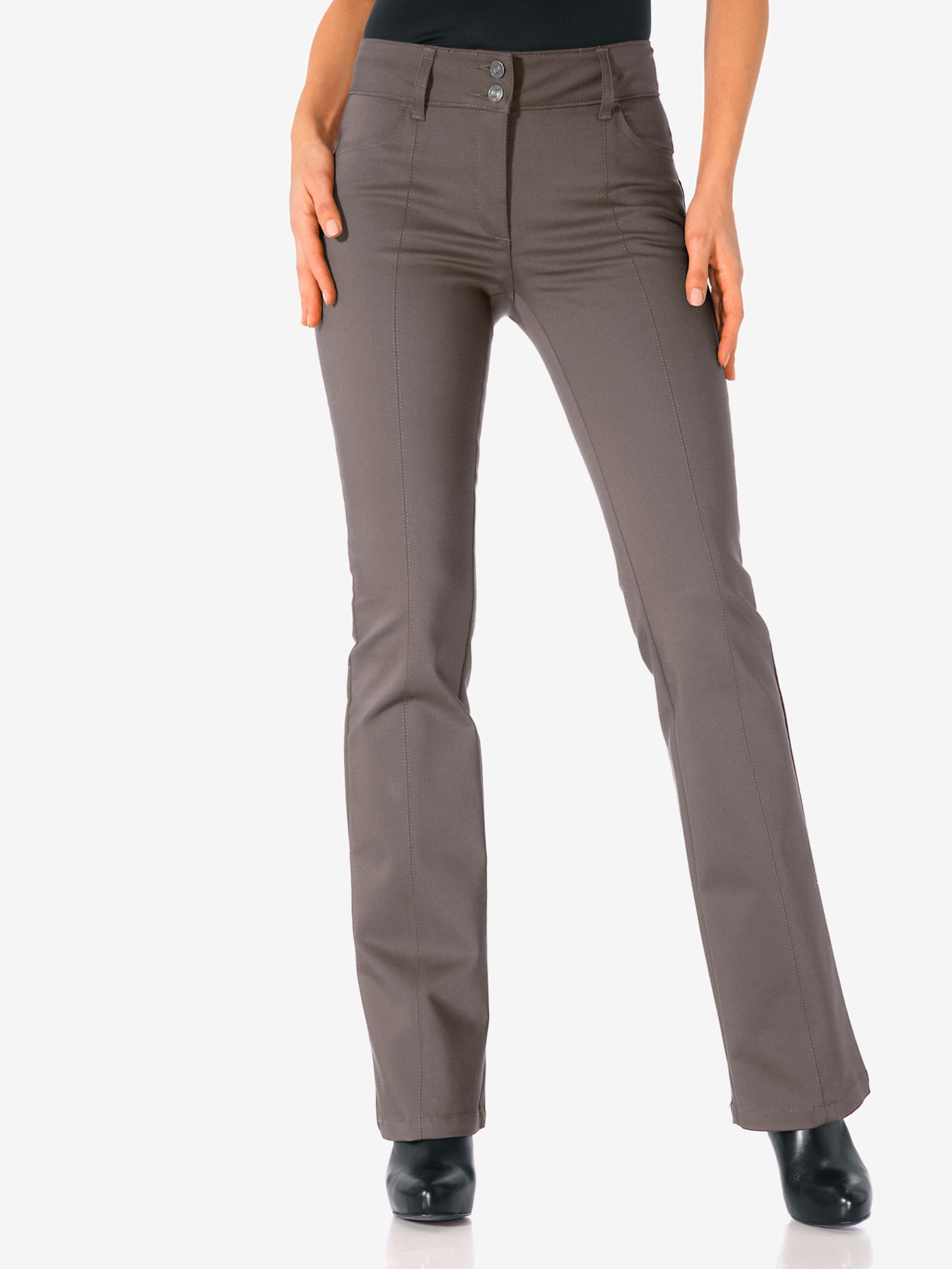 Pantalon effet ventre plat coupe bootcut tendance