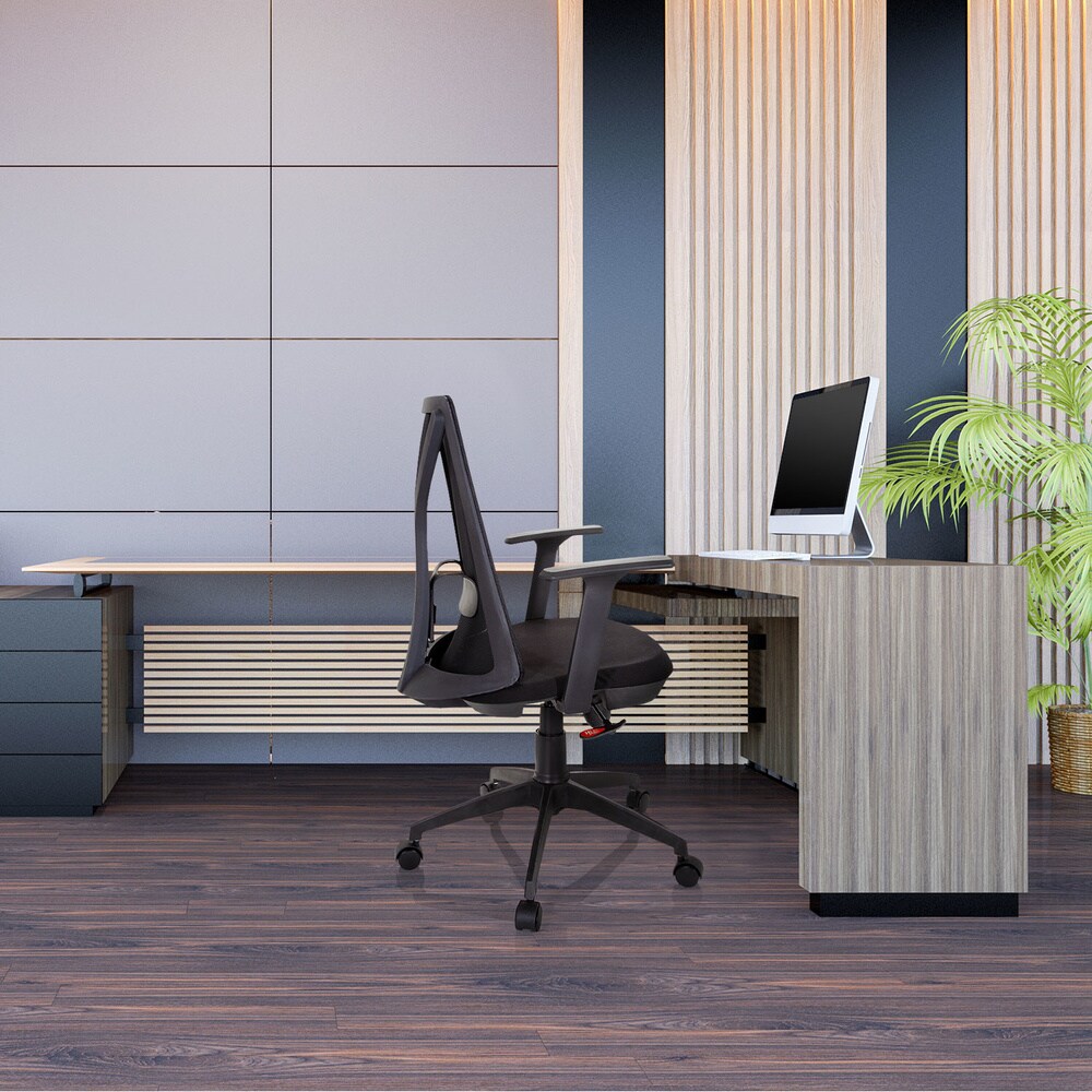 Home Office Bürostuhl FALUN BASIC Stoff/Netzstoff mit Armlehnen hjh OFFICE