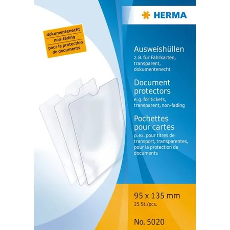 HERMA Ausweishülle, transparent, ca. 95 x 135mm