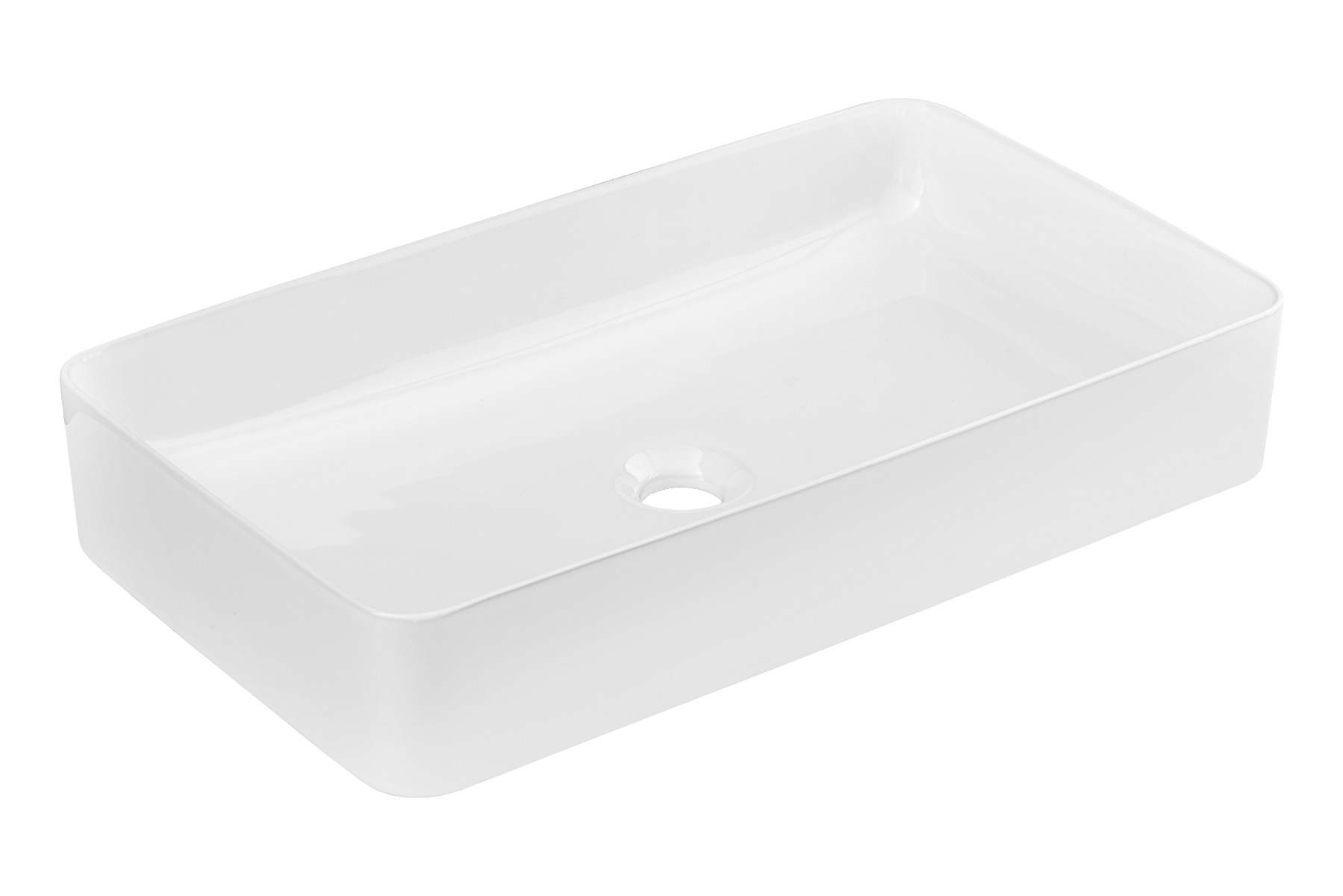Comad Slim keramische opbouw wastafel 61x34cm wit