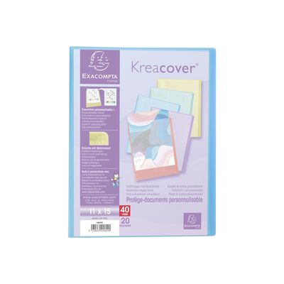 Exacompta Kreacover Pastel - Porte vues personnalisable - 40 vues - 11 x 15 cm - disponible dans différentes couleurs
