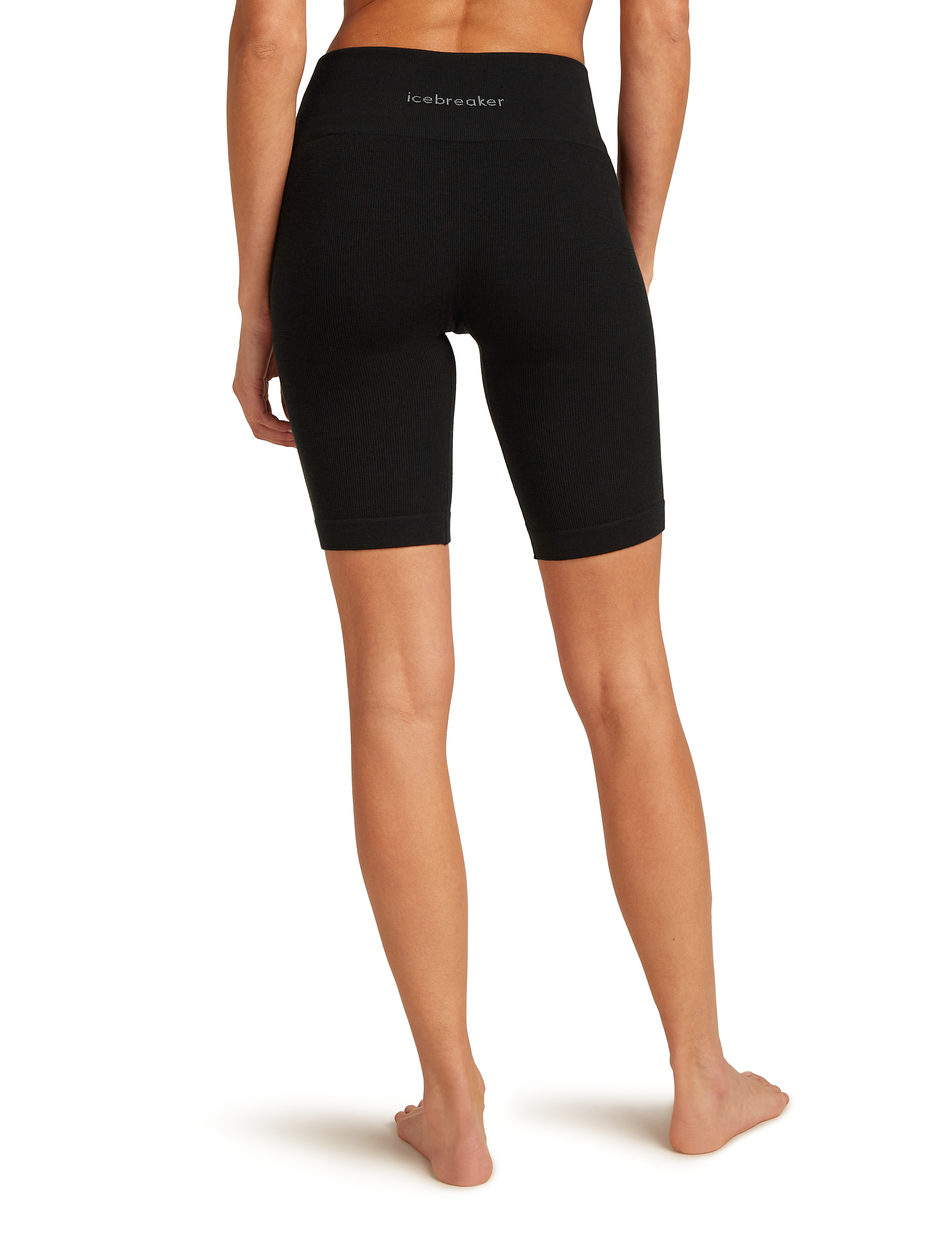 W Merino Blend Seamless Rib 8'' High Rise Shorts