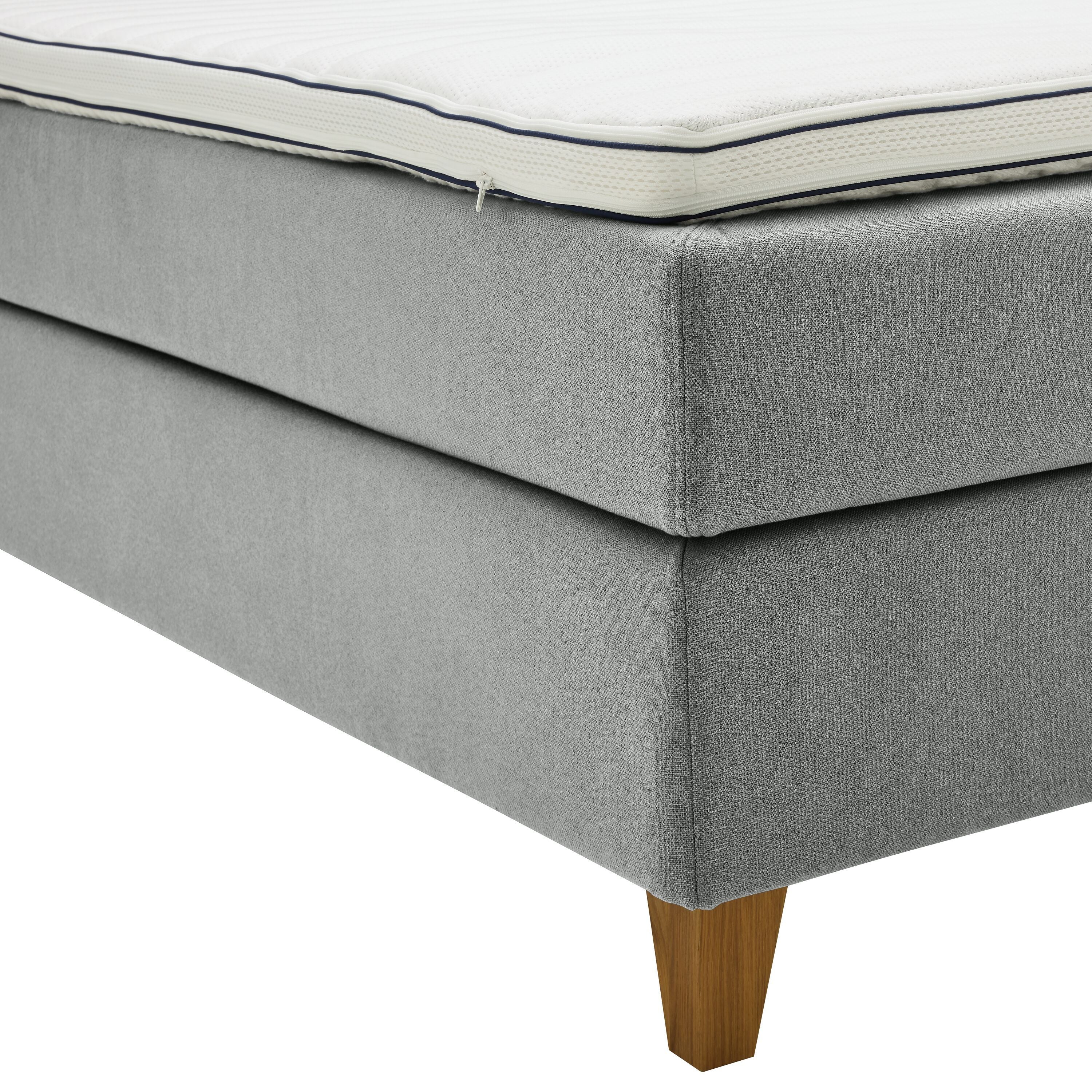 bico GOODNIGHT Boxspringbett - Grau / B: 160.0 cm x T: 200.0 cm