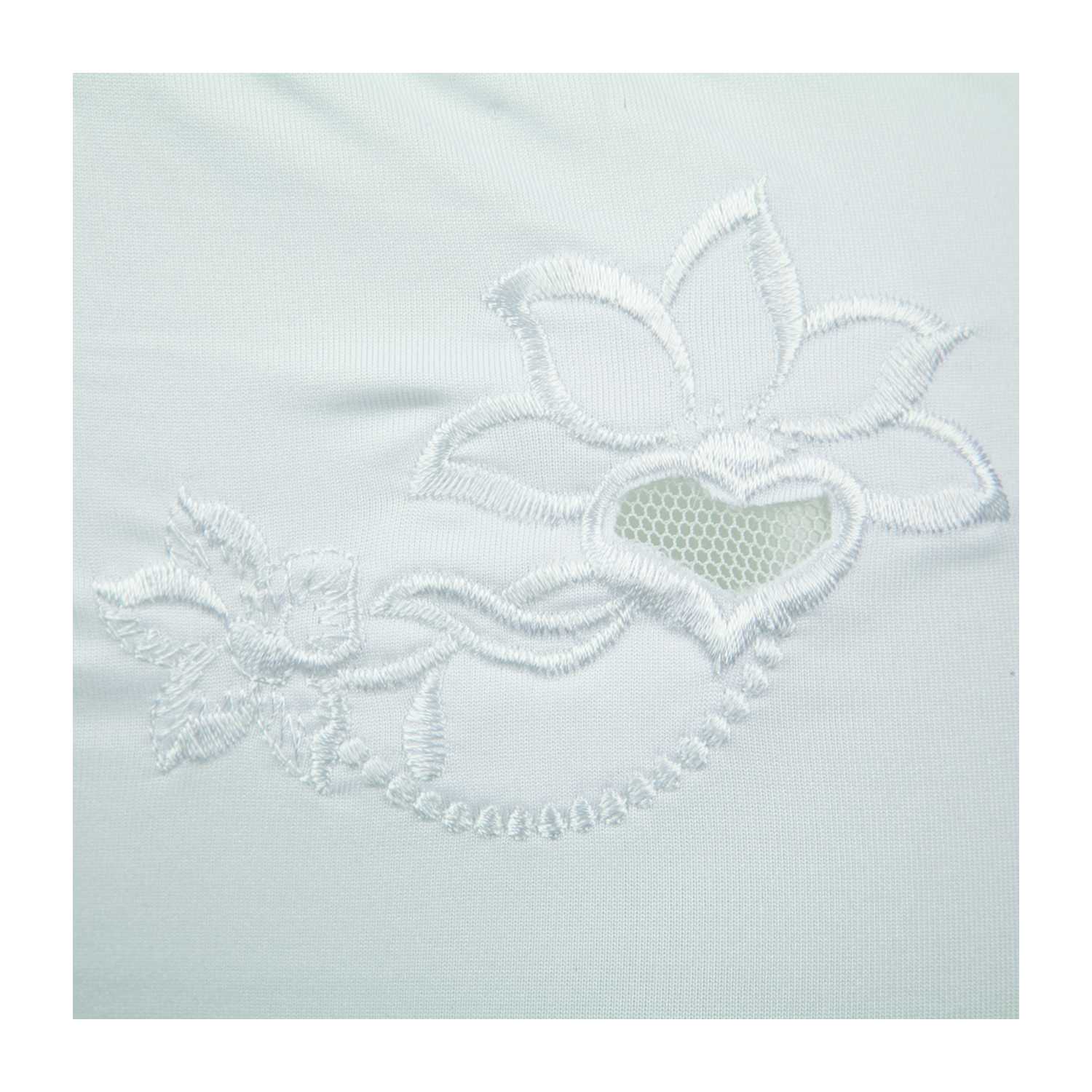 Damen Slip Microfaser mit Stickerei Gr. 40/42–52/54 weiß 2er