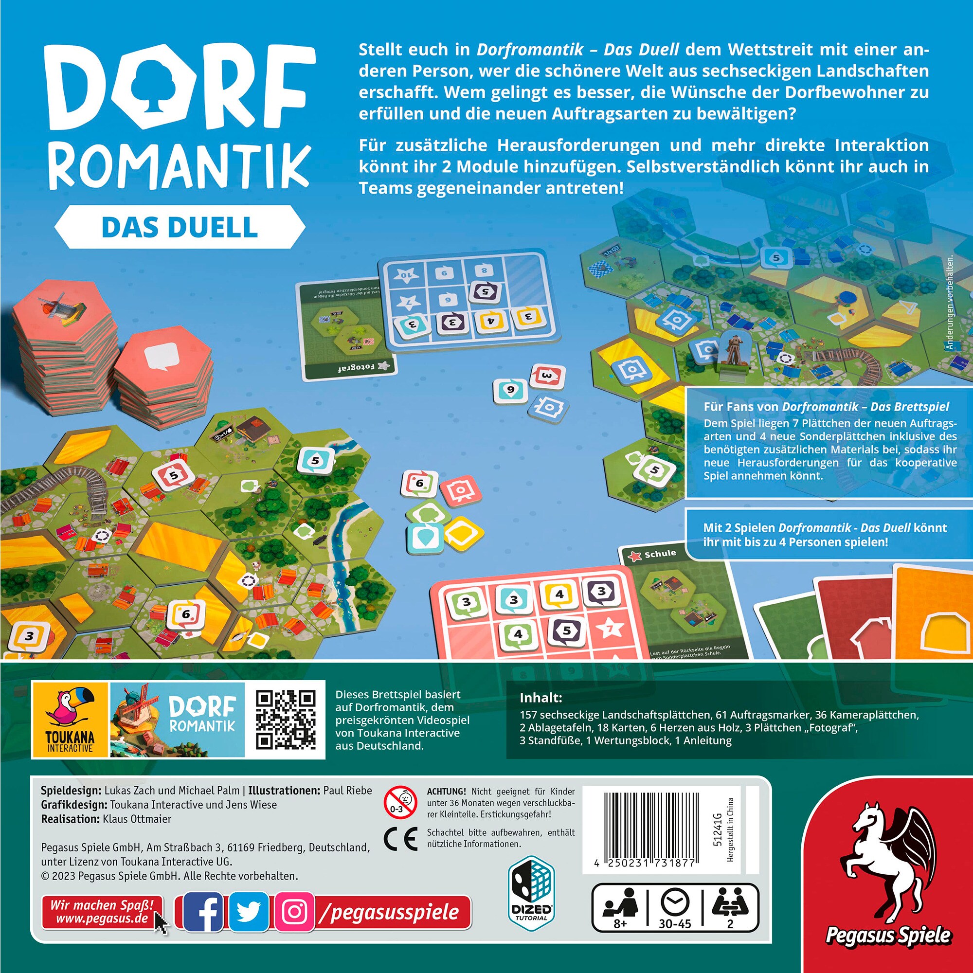 Pegasus Brettspiel Dorfromantik - Das Duell