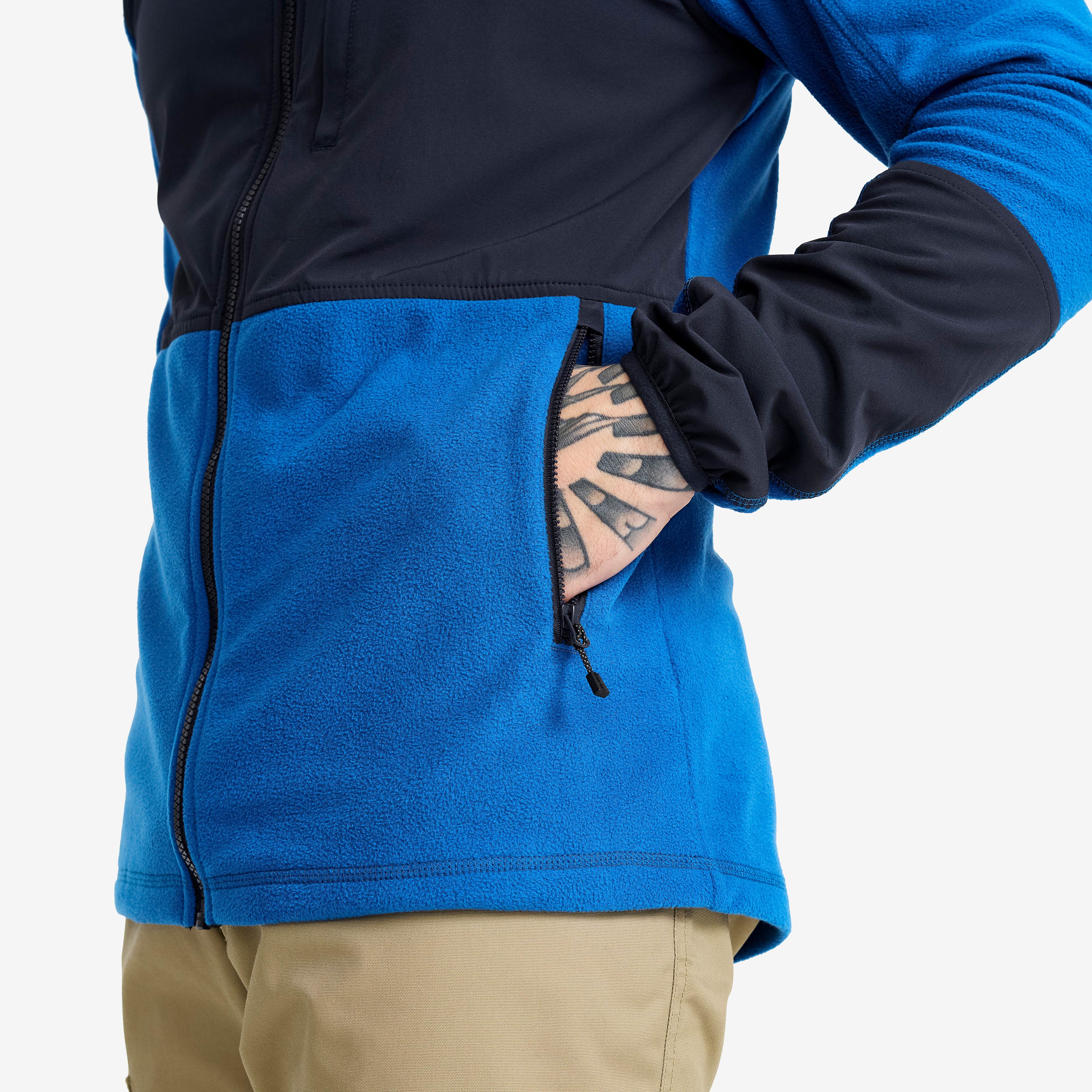 River Hybrid Fleece Herre Classic Blue
