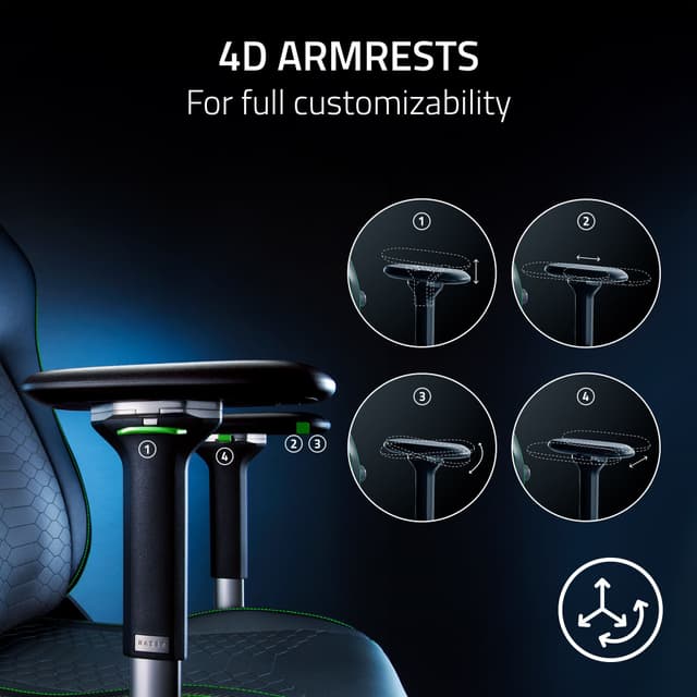 Razer Iskur V2 gamingstol (grøn)