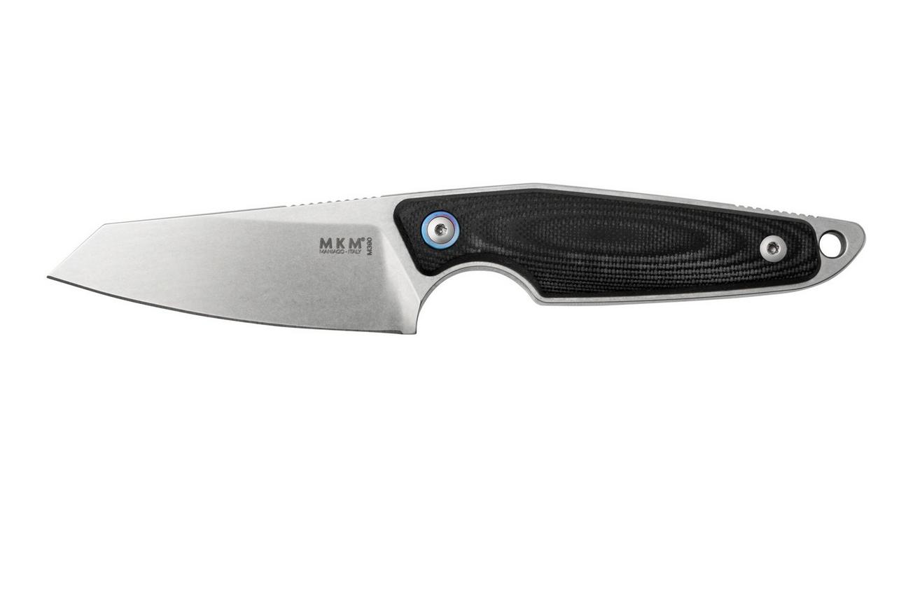 MKM Makro 2 Sheepfoot, Stonewashed, Black G10 vaststaand mes, Jesper Voxnaes design