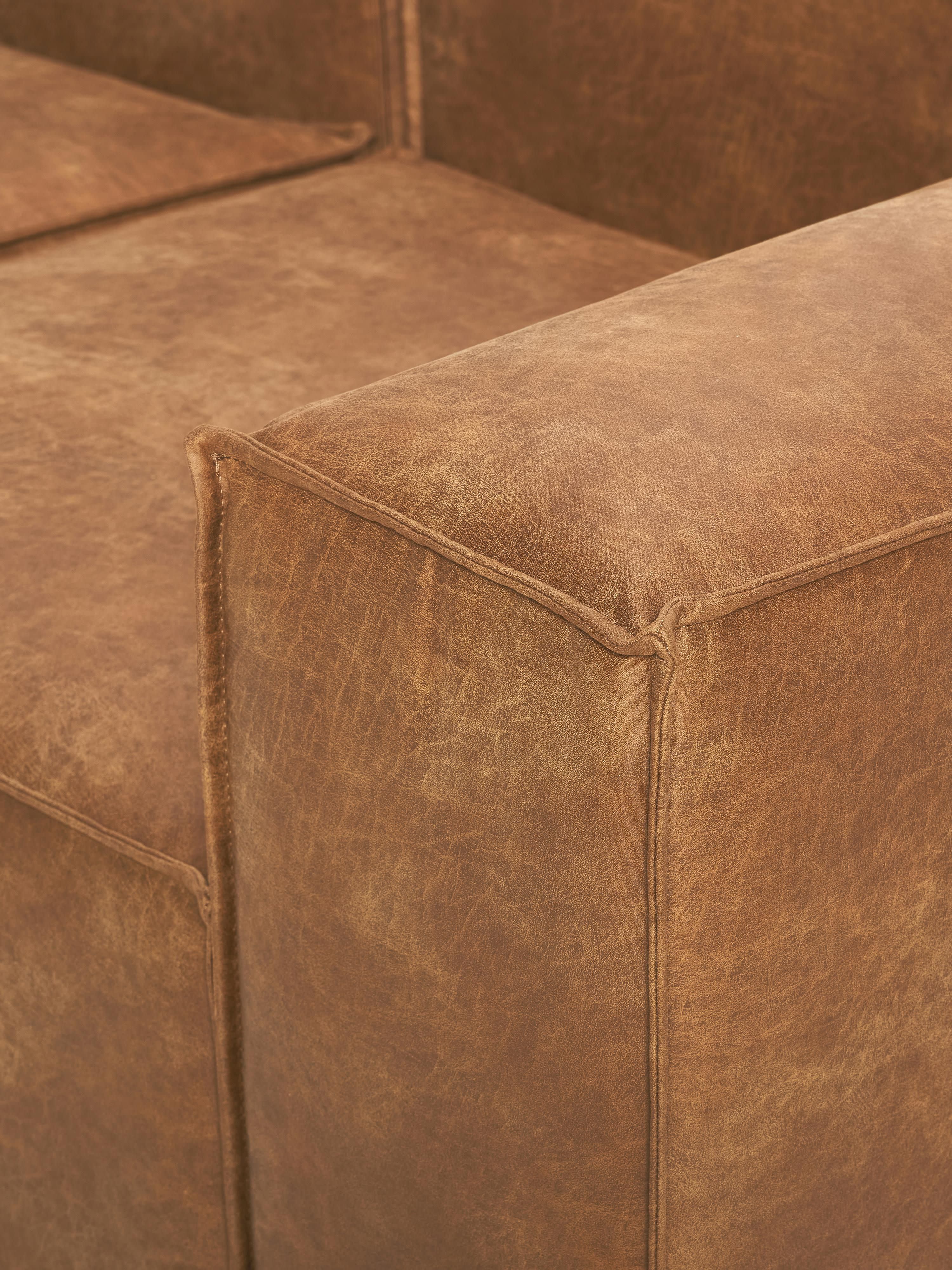 Modulaire XL chaise longue Lennon van gerecycled leer