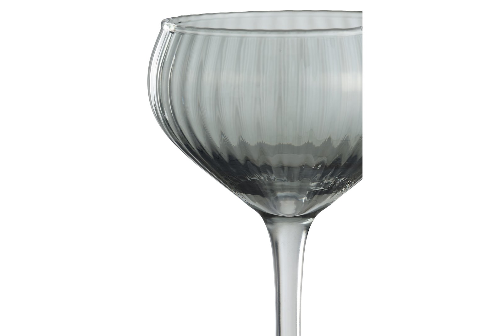 Bartlett cocktailglass. 4pk Amber, brunt og grått glass med riller. Assorterte farger. 25 cl.