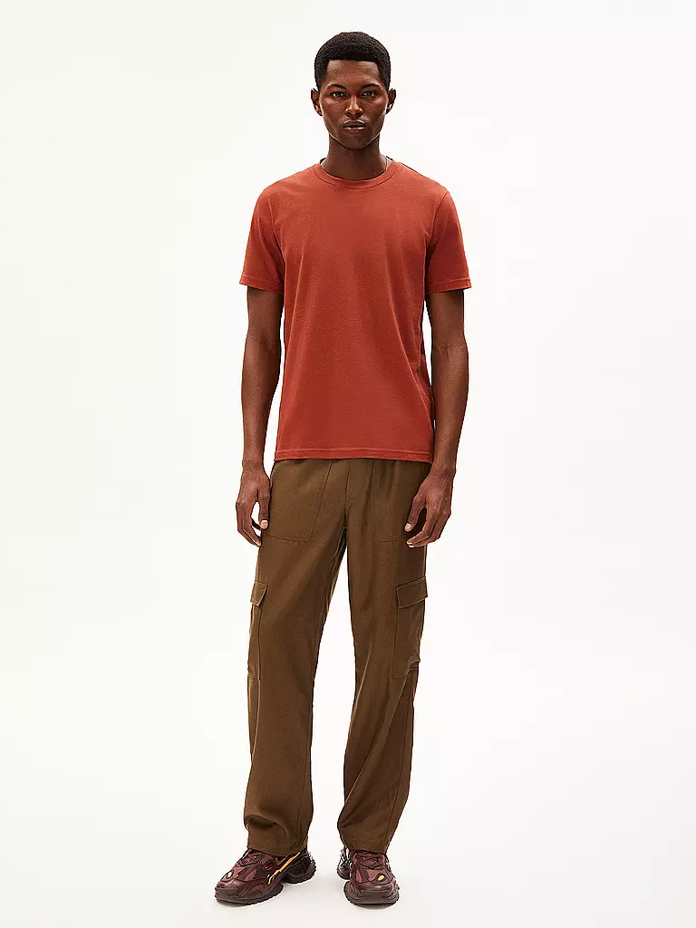 ARMEDANGELS T-Shirt JAAMEL STRUCTURE orange