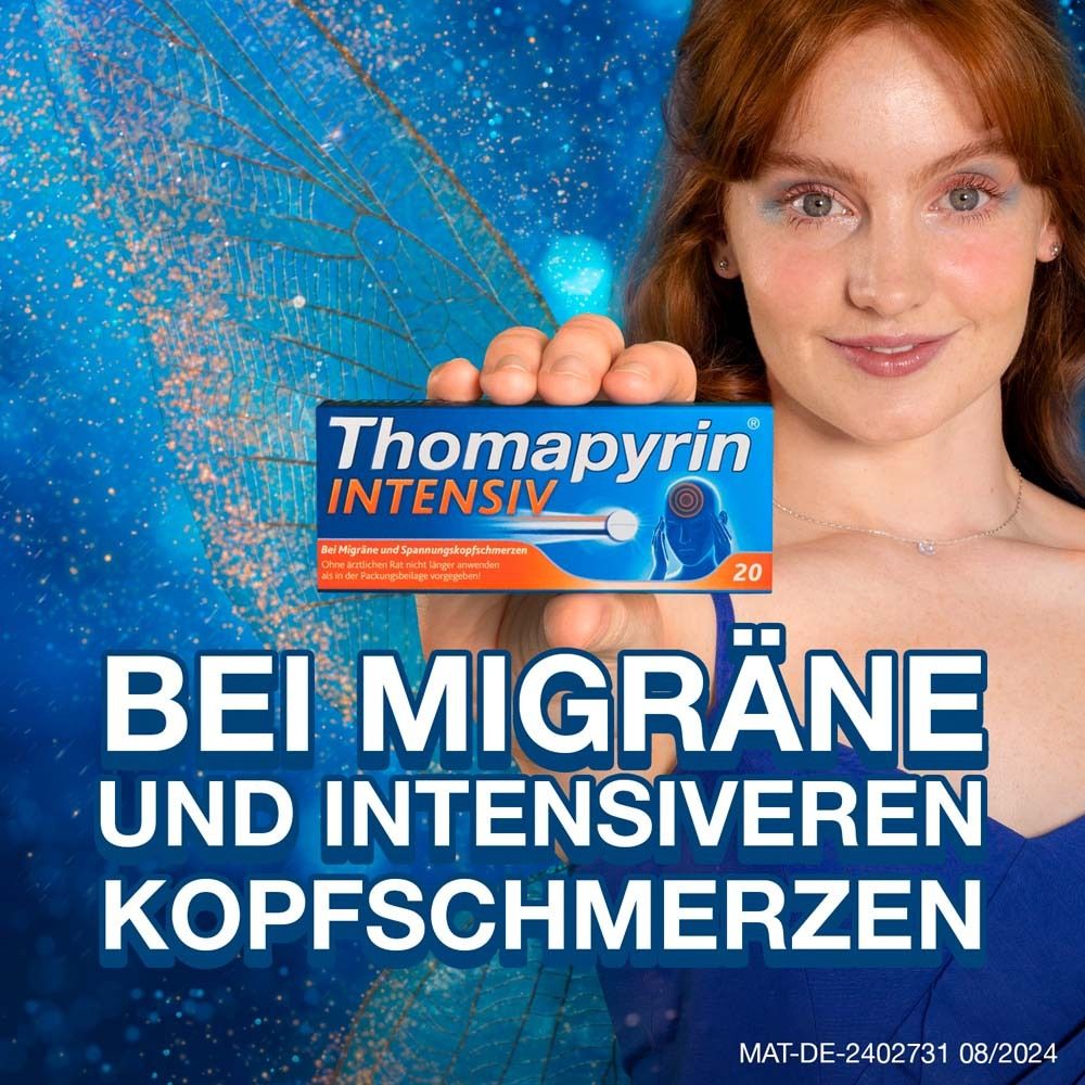 Thomapyrin INTENSIV bei intensiveren Kopfschmerzen & Migräne