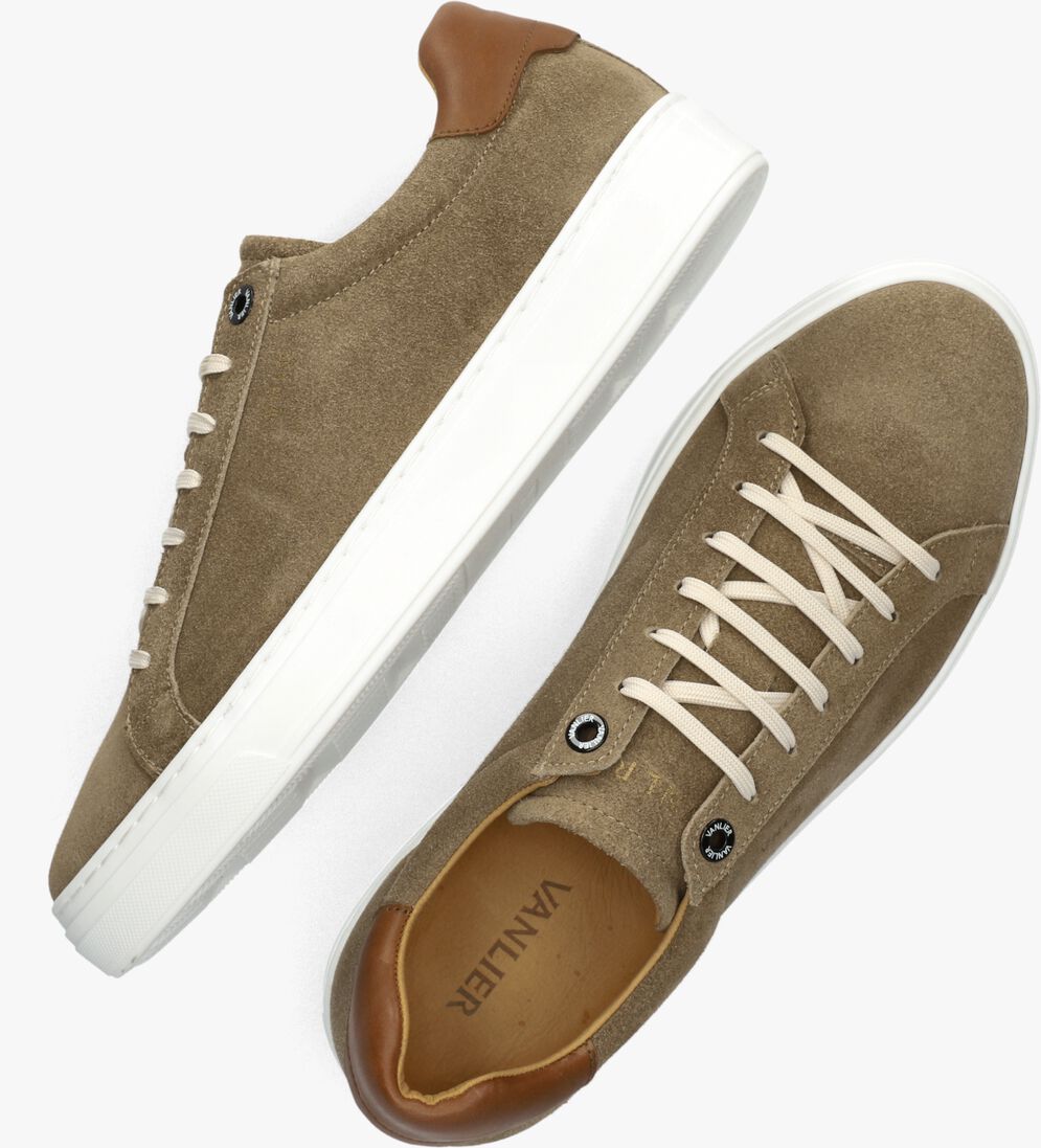 VAN LIER taupe van lier lage sneakers 2417411